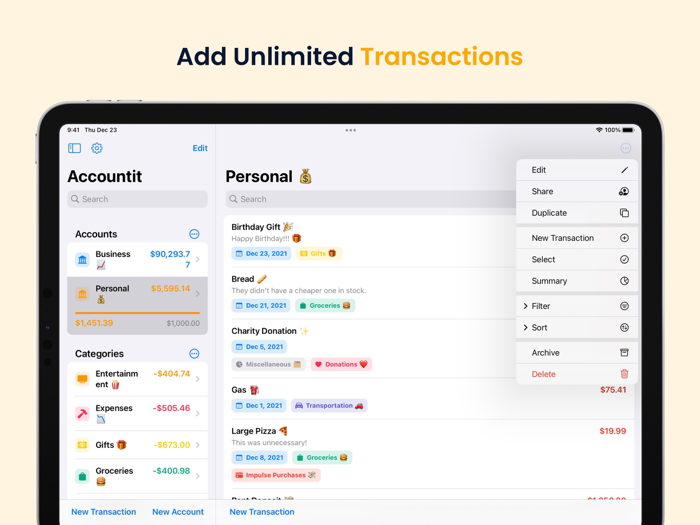 Accountit Budget Tracker