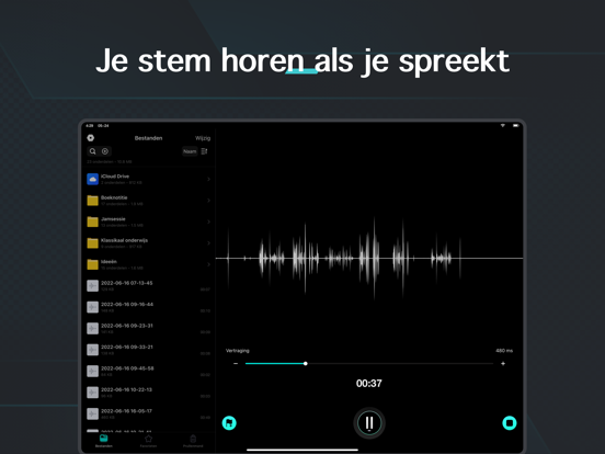 Dictafoon - Geluidsrecorder iPad app afbeelding 6