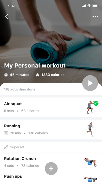 TSC Members' Fitness App Screenshot