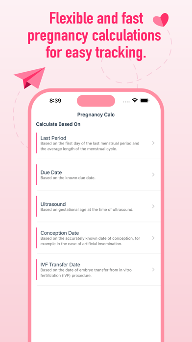 Pregnancy Calculator, Due Date Screenshot