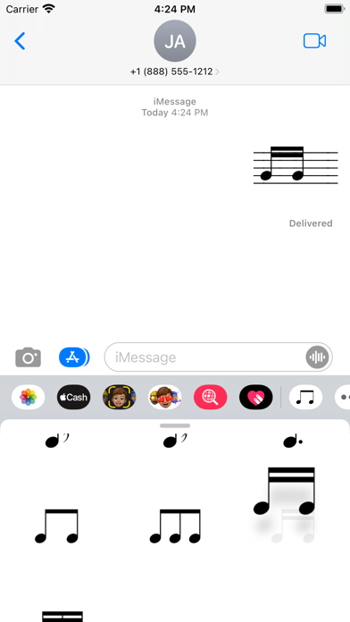 Musical note sticker Screenshot