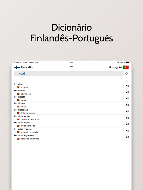 Screenshot #6 pour Dicionário Finlandês-Português