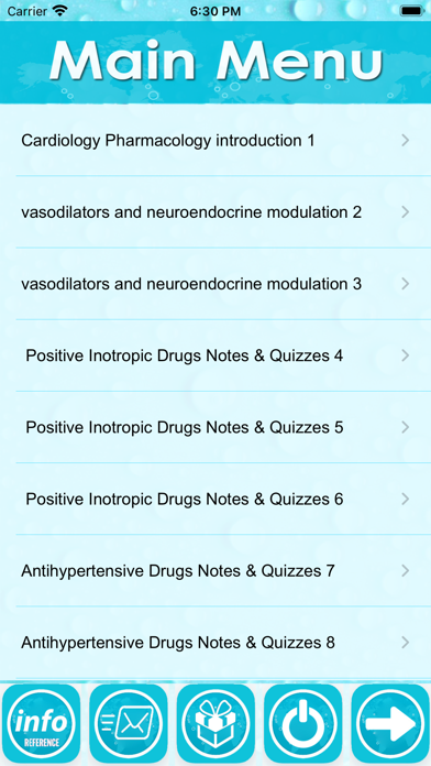 Cardiology Pharmacology Review Screenshot