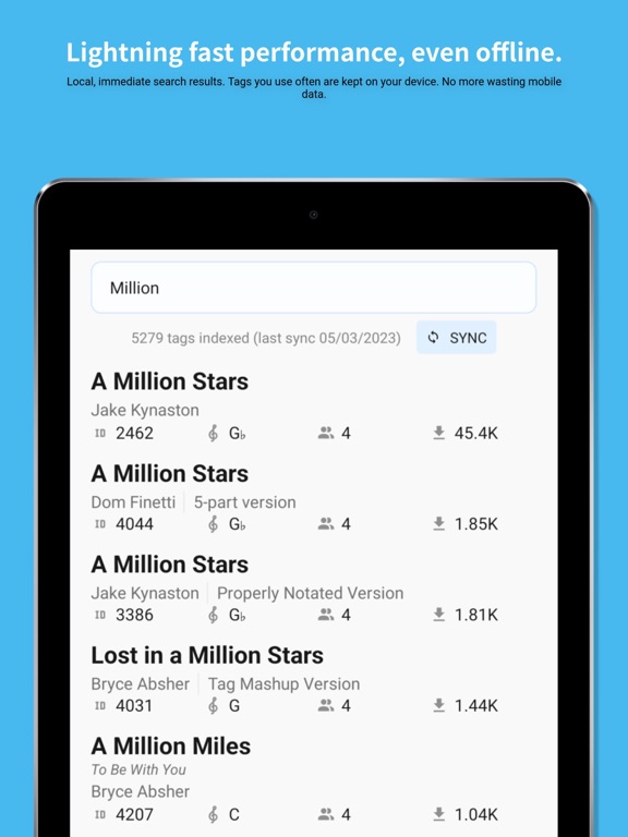 Tagpole - barbershop tags iPad screenshot 1 - Music app