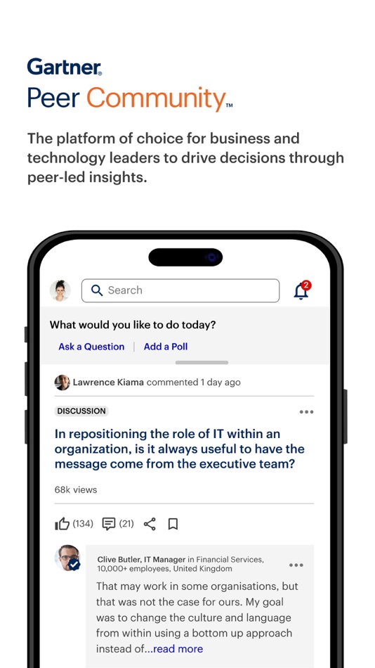 #1. Gartner Peer Community (iOS) Podle: Pulse Q&A