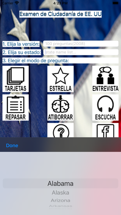 Examen de Ciudadanía de EE UU Screenshot