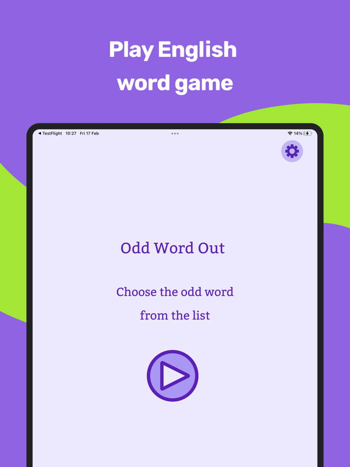 English words Odd One Out