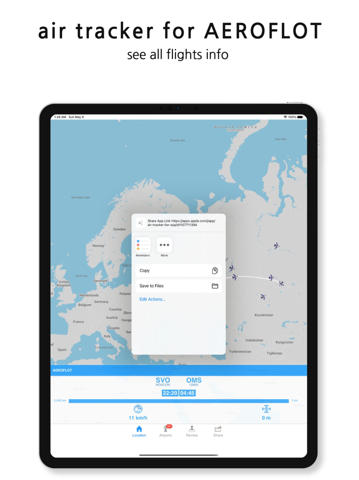 Air Tracker For Aeroflot