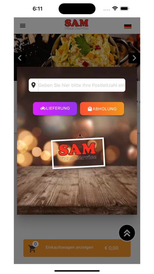 Sam Pizza Service - 1.0 - (iOS)