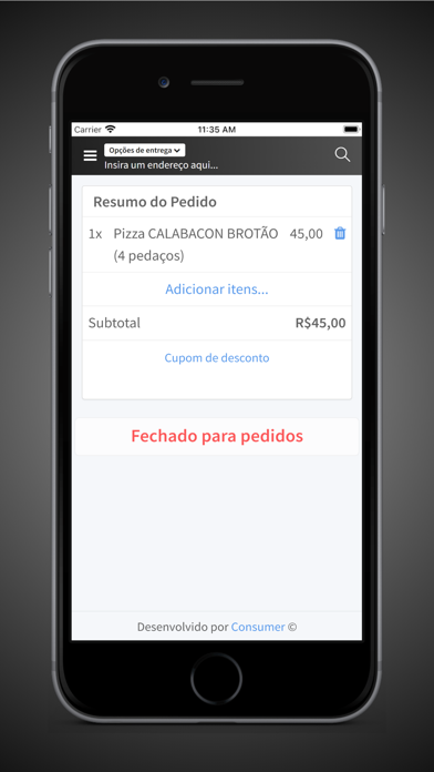 Roma Pizzaria Delivery Screenshot