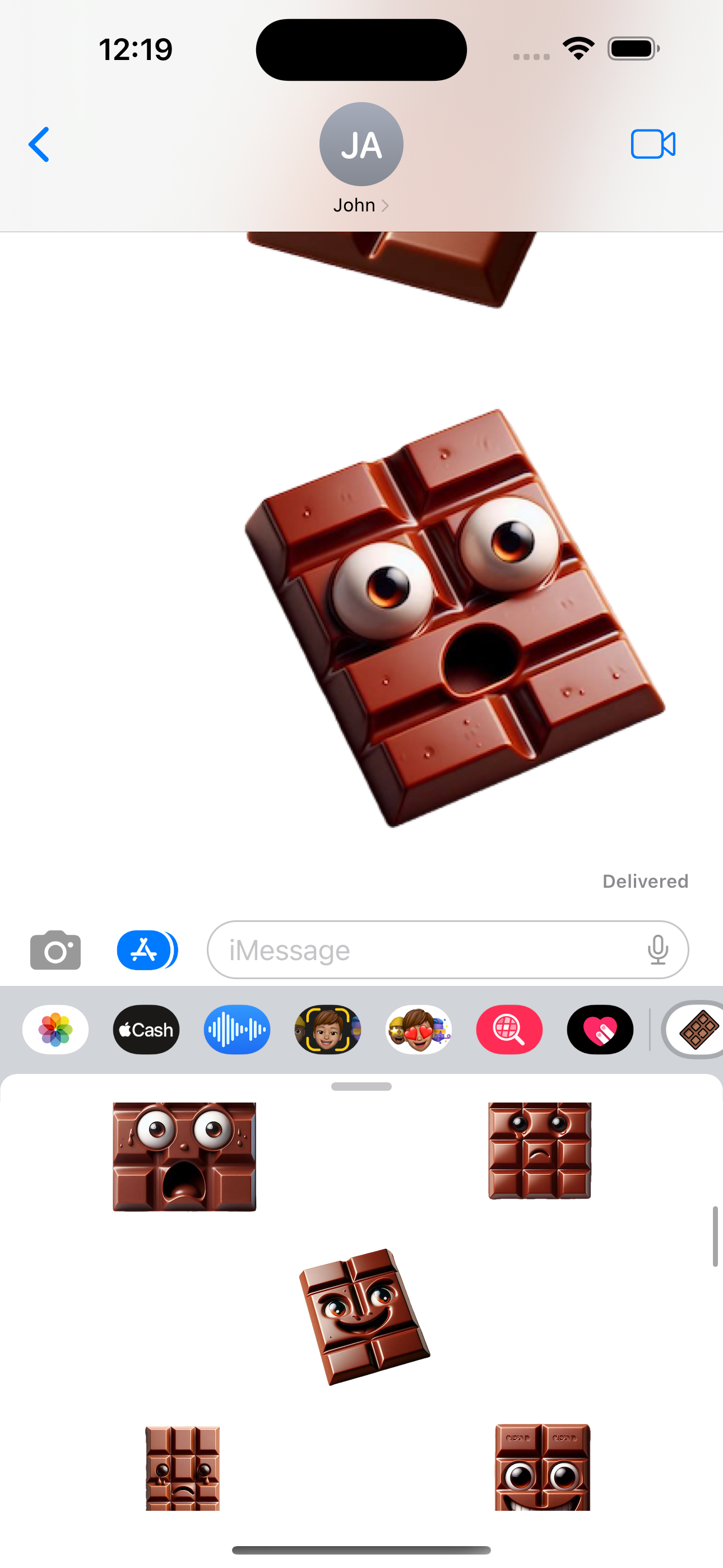 Chocolate Bar Stickers