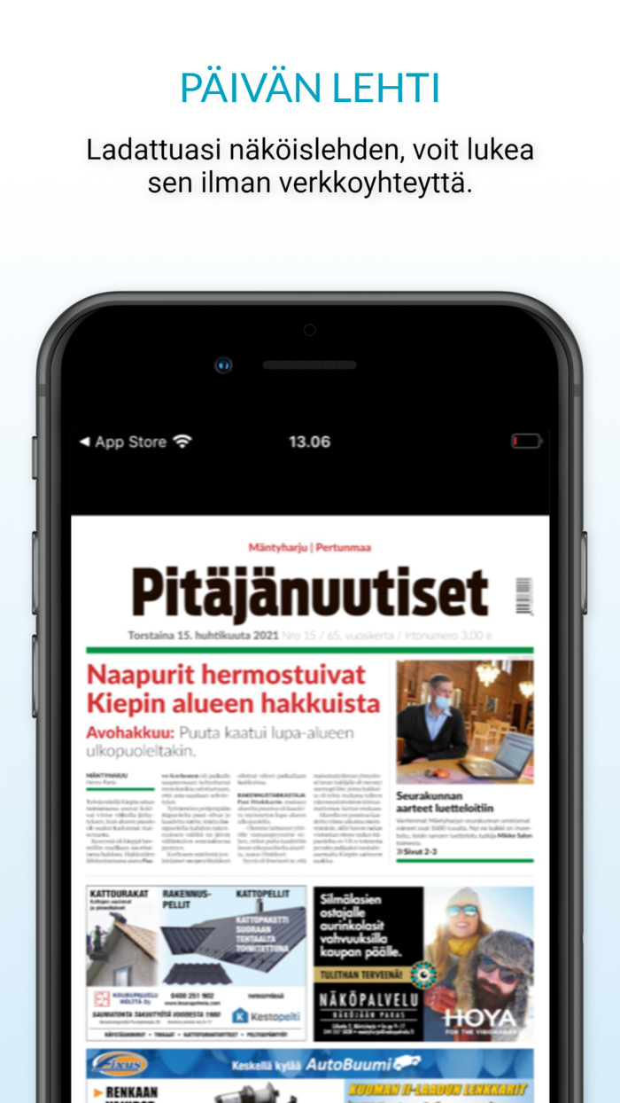 Pitäjänuutiset päivän lehti