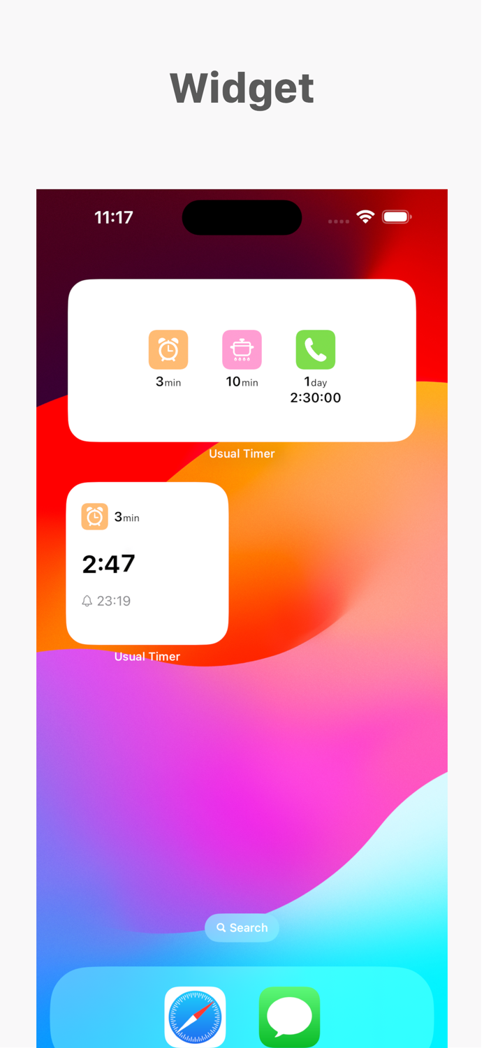 Usual Timer for Widget