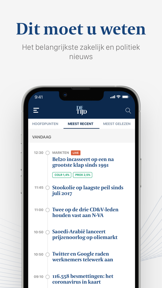 #3. De Tijd (iOS) By: Mediafin