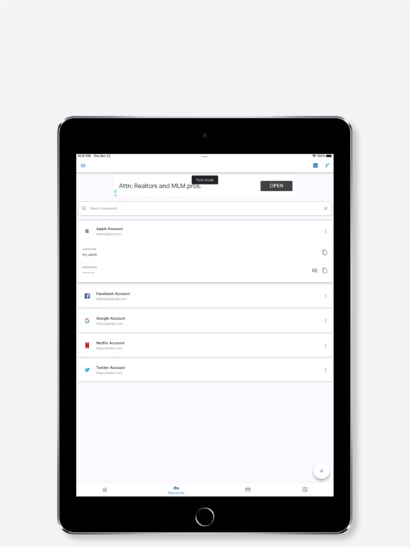 EasySafe PRO iPad screenshot 3 - Productivity app