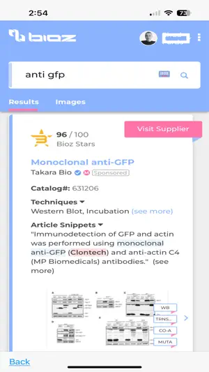 Bioz screenshot 1