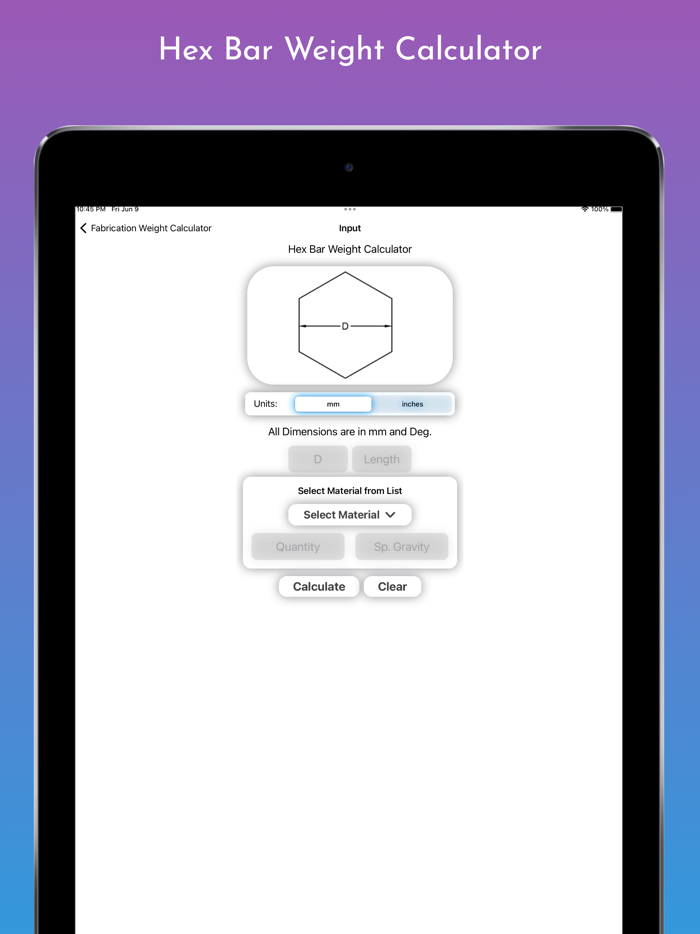 Fabrication Weight Calc Pro