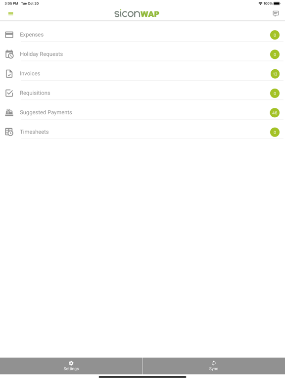 Sicon WAP v21.1 iPad screenshot
