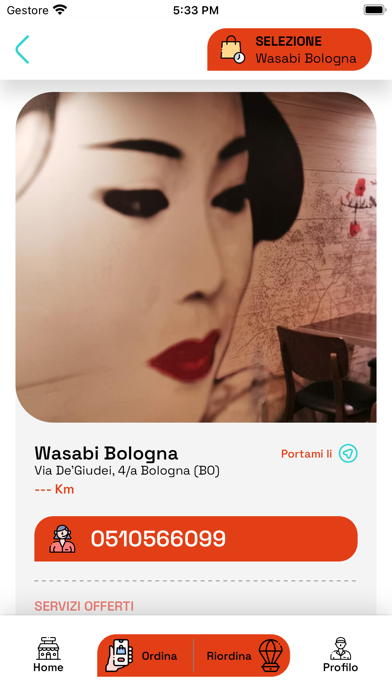 Wasabi Restaurant Screenshot