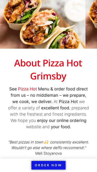 Pizza Hot Grimsby Screenshot