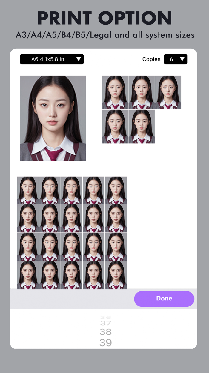 Passport ID Photo Visa Pic