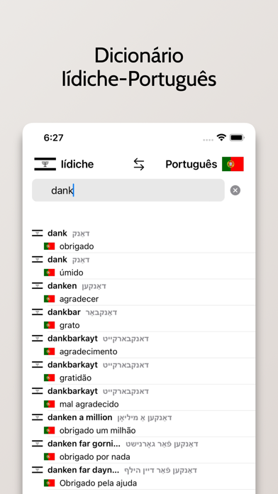 Dicionário Iídiche-Português screenshot