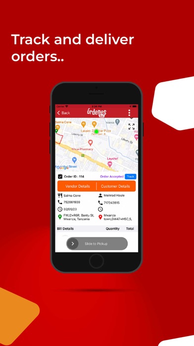 Ordenes: Rider App Screenshot