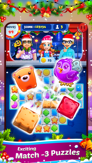 Christmas Match 3 game Screenshot