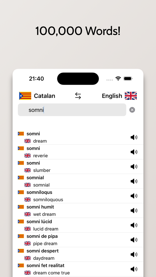 #2. Catalan-English Dictionary (iOS) Podle: FB PUBLISHING LLC