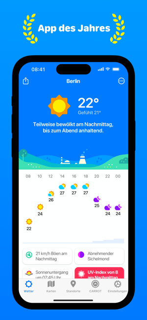 ‎CARROT Wetter: Warnung & Radar Screenshot