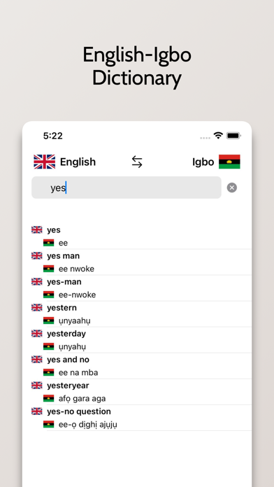 Igbo-English Dictionary Screenshot