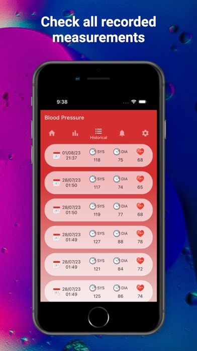 Blood Pressure Record Screenshot