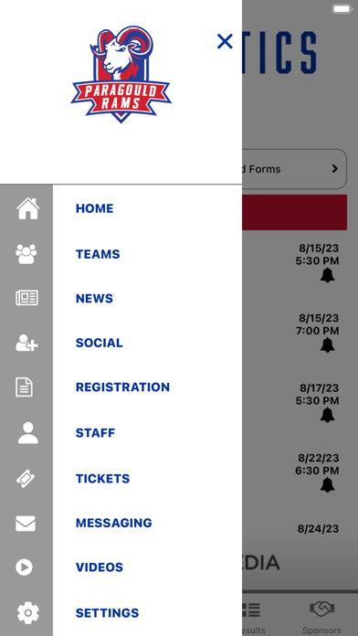 Paragould Rams Athletics Screenshot