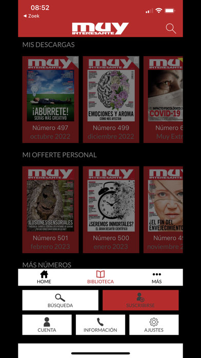 Muy Interesante Revistas Screenshot