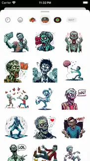 spooky zombie stickers iphone screenshot 1