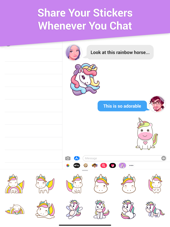 Screenshot #5 pour Rainbow Horse Emojis