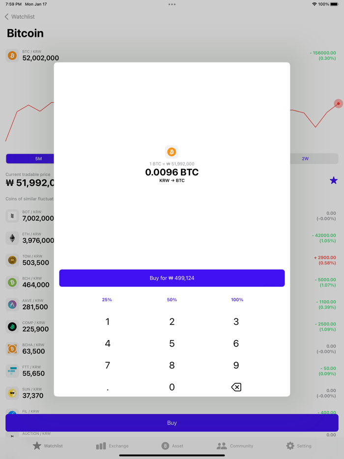 comoto - Coin mock investment