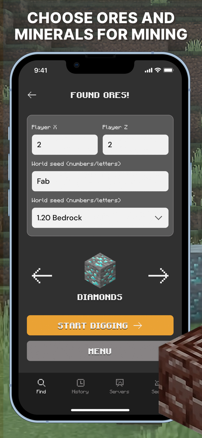Diamonds Finder for Minecraft