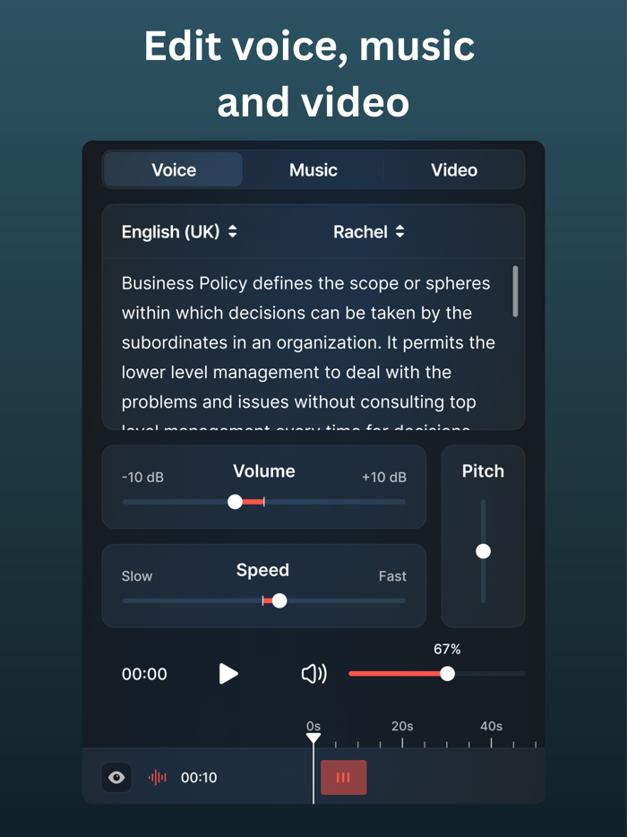 Voiceover Air - Text To Speech