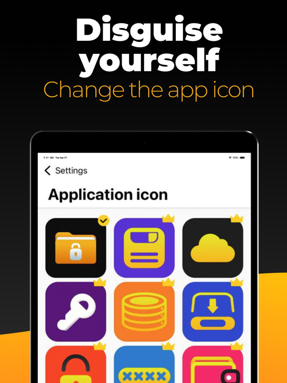 Hide pictures. Secret locker iPad screenshot 5 - Utilities app