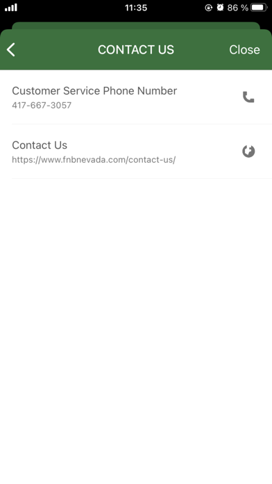 First National Bank Nevada MO Screenshot