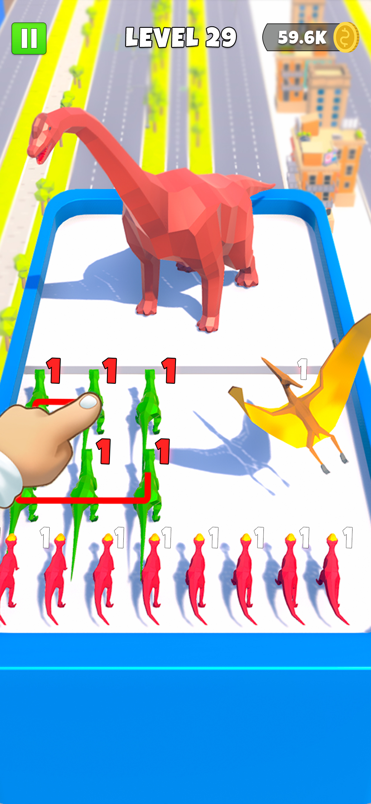Merge Master Dinosaur Fight