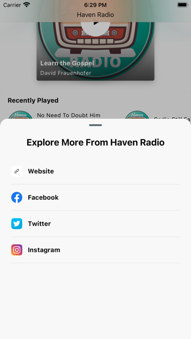 Haven Radio Screenshot