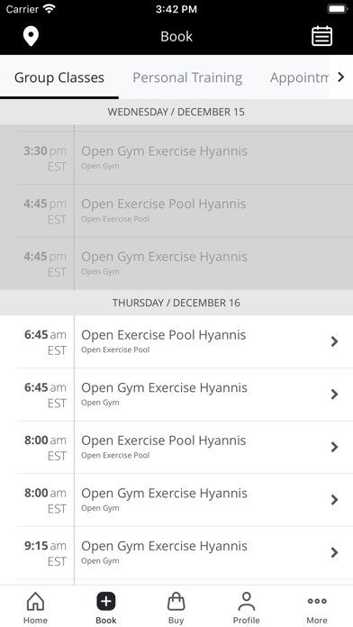 Mashpee Fitness Screenshot