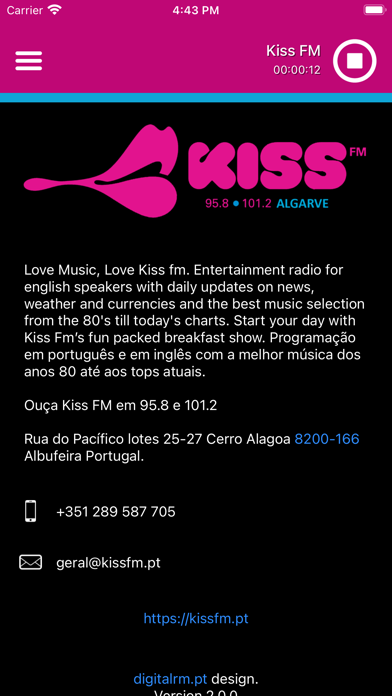 Screenshot #2 pour Rádio Kiss FM