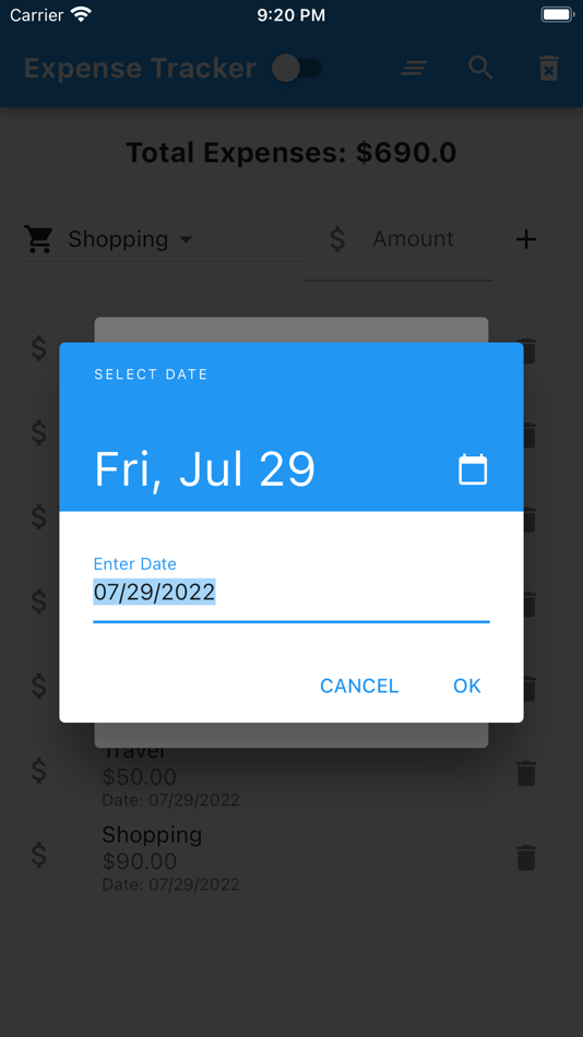 #3. Daily Expenses Calculator (iOS) Podle: MD. NASAR UDDIN REDOY