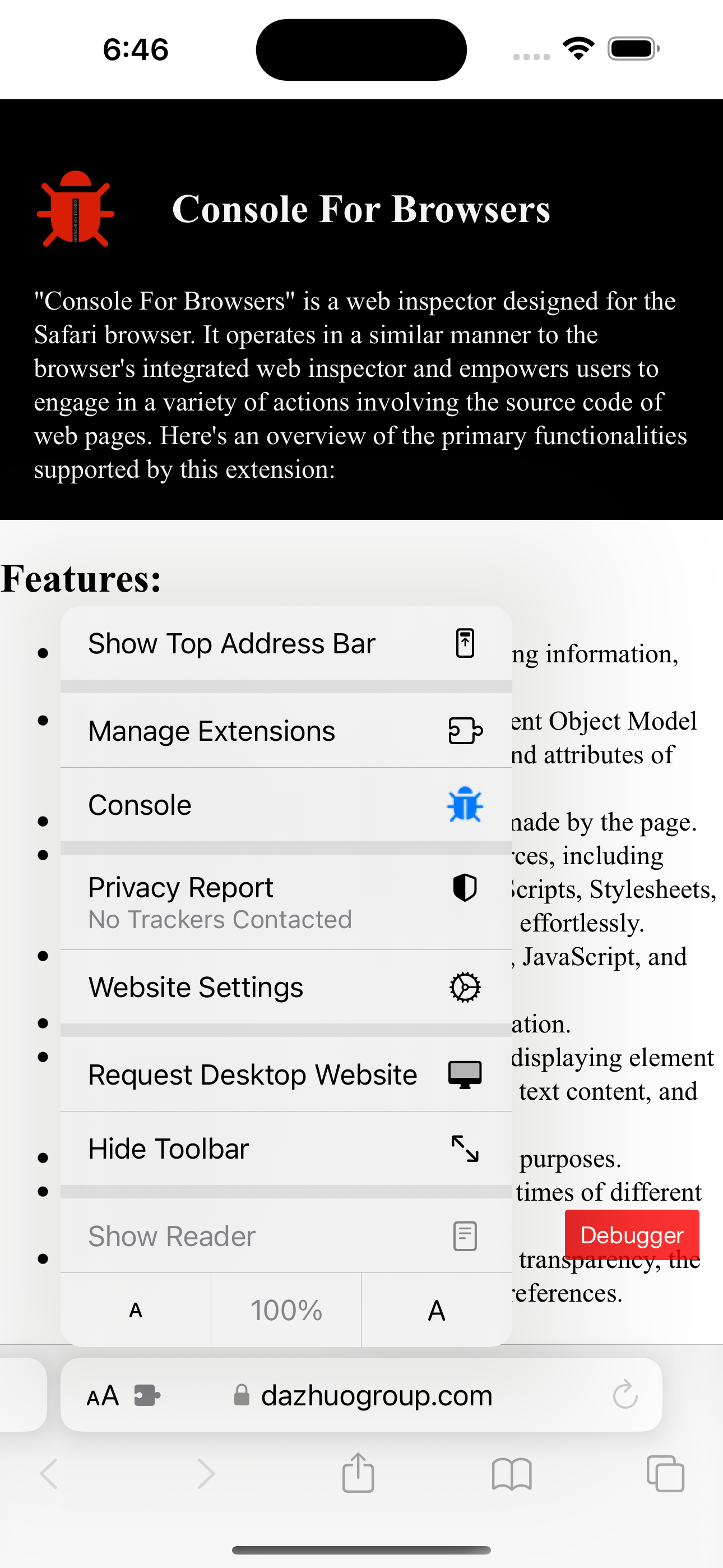 Console For Browsers