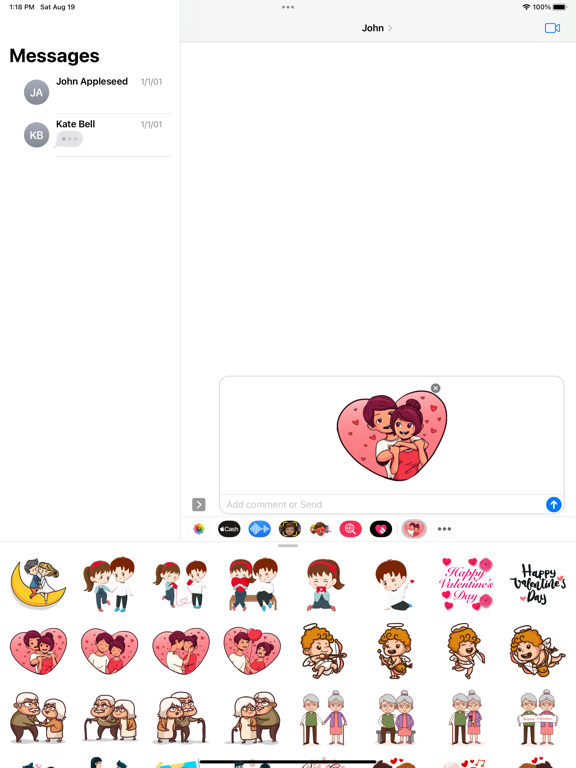 Screenshot #4 pour Together Couple Stickers