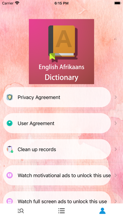 EnglishAfrikaans-Dictionary Screenshot