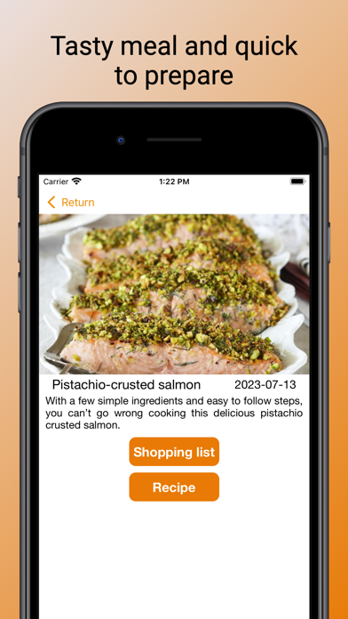 PushEat! Recipes, Meal Planner Screenshot
